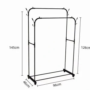DOUBLE CURVED SHAPE CLOTH RACK,