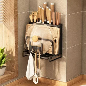 KITCHEN UTENSIL HOLDER, WALL MOUNT & COUNTERTOP KITCHEN ORGANISER
