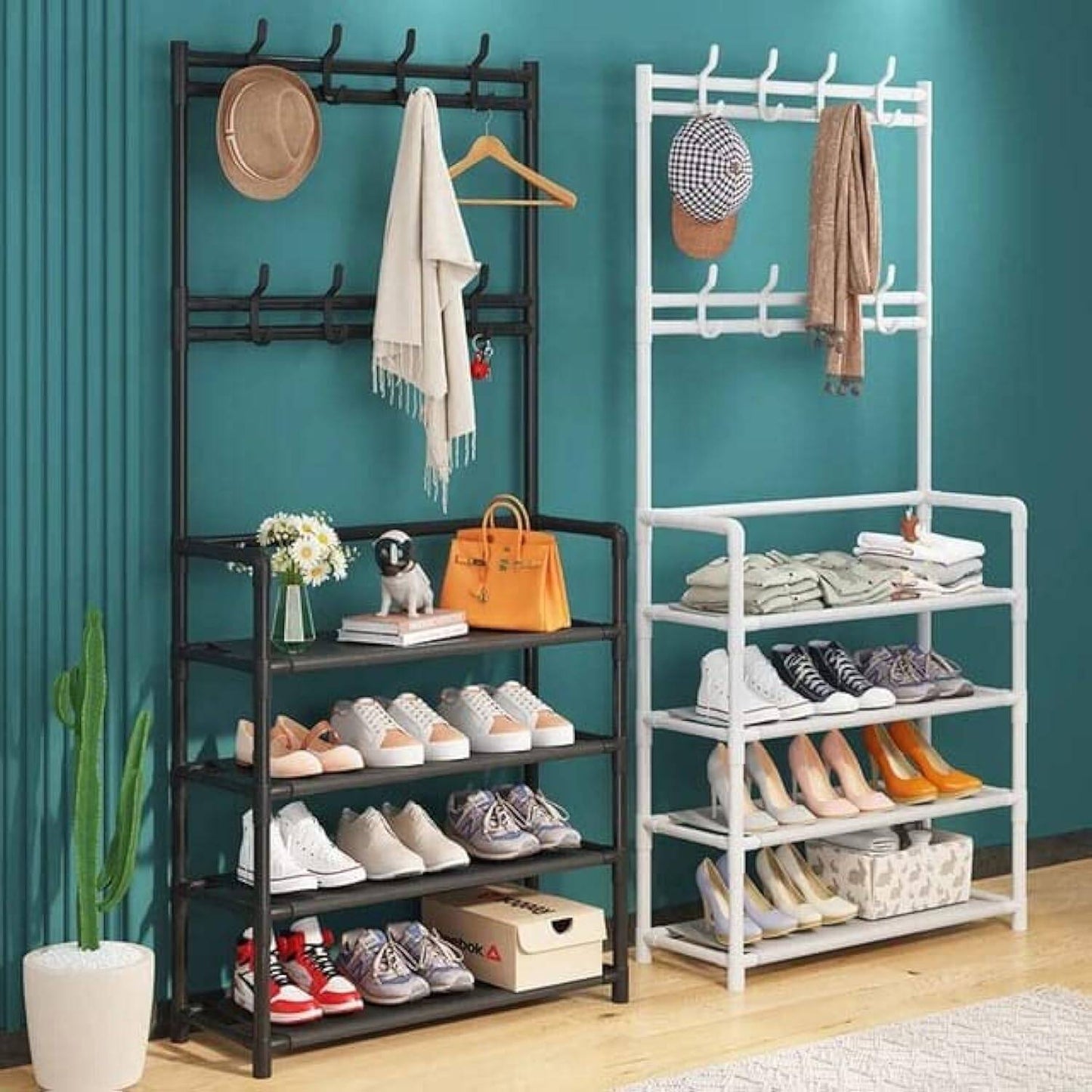 1pc 4-Layer Multifunctional Shoe And Hat Rack,