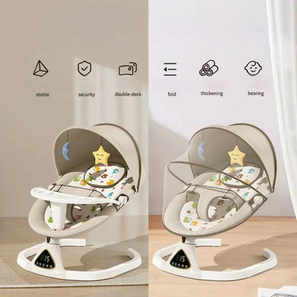Smart Electric Baby Swing & Rocker with Remote Control