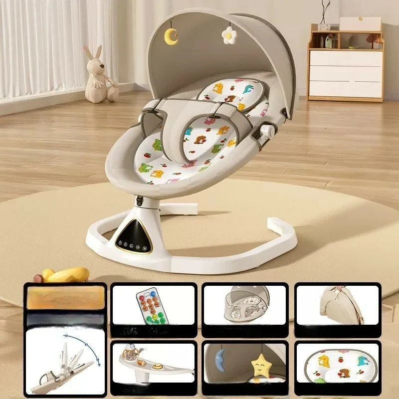 Smart Electric Baby Swing & Rocker with Remote Control