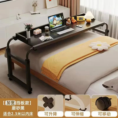 Portable Adjustable Over-Bed Laptop Desk with Moving Wheels