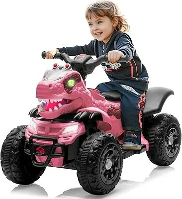 Kids Premium 12V Dinosaur Electric ATV Bluetooth & LED Lights