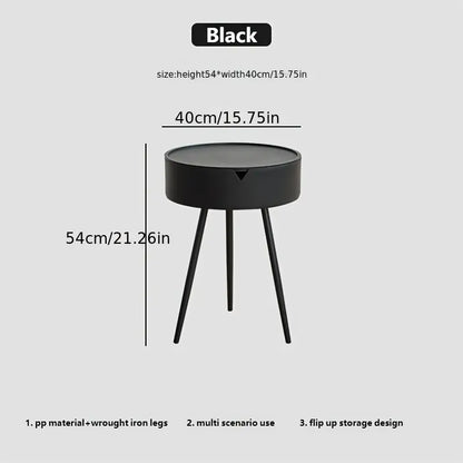 Bedside Table - Stylish, Space-Saving Design With Storage, Easy Assembly, Lightweight Plastic