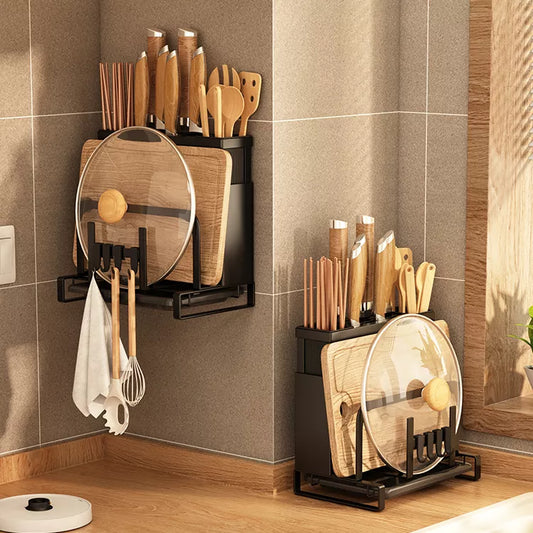 KITCHEN UTENSIL HOLDER, WALL MOUNT & COUNTERTOP KITCHEN ORGANISER