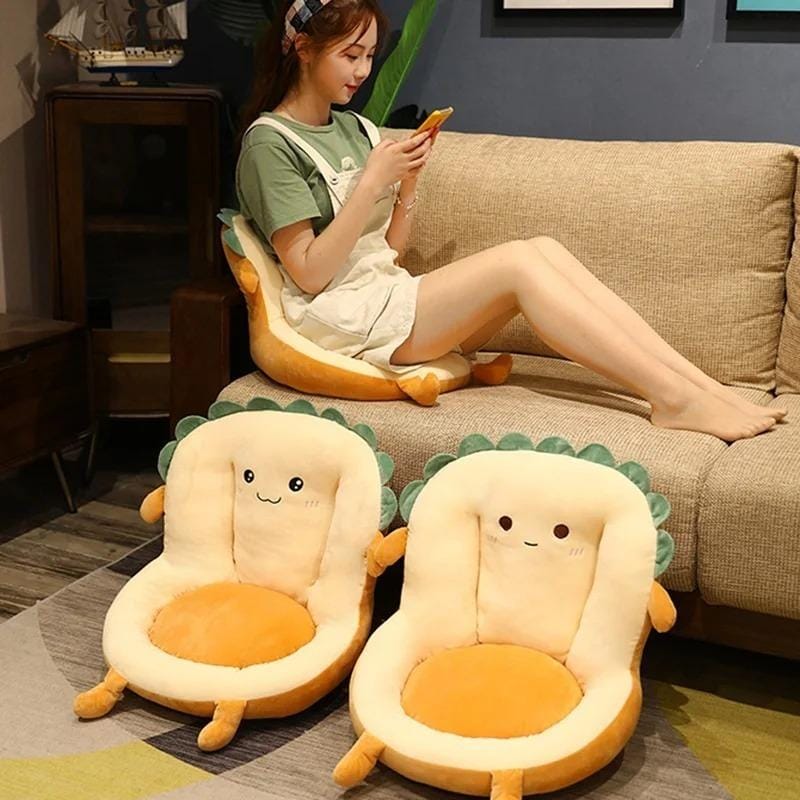 Lovely Floor Cushion Soft Plushie Chair Sofa Butt Pad With Funny Details Floor Mat For Office Dining And Car Chair Accessory