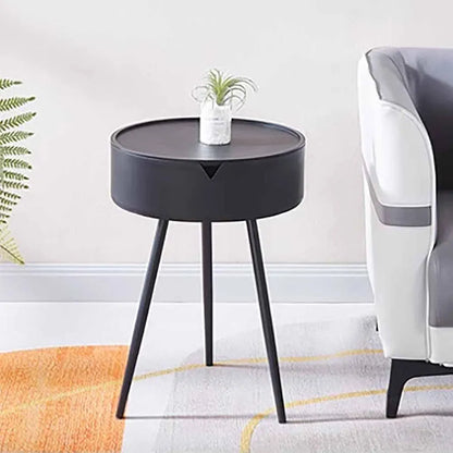 Bedside Table - Stylish, Space-Saving Design With Storage, Easy Assembly, Lightweight Plastic