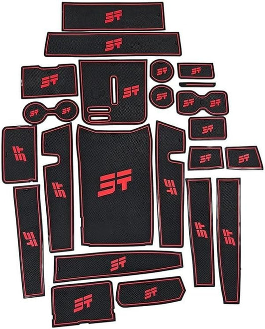 for Dodge Durango Accessories 2021 2022 2023 2024 2025 2026 (7 Seats Version) Center Console Liner Mat Cup Holder Insert Coasters Pads Door Slot Liners Non-Slip Anti Dust Interior 23pcs Set