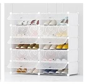 Durable Stackable Shoe Storage Box with Clear Cover - Easy-to-Use Shoe Rack Solution