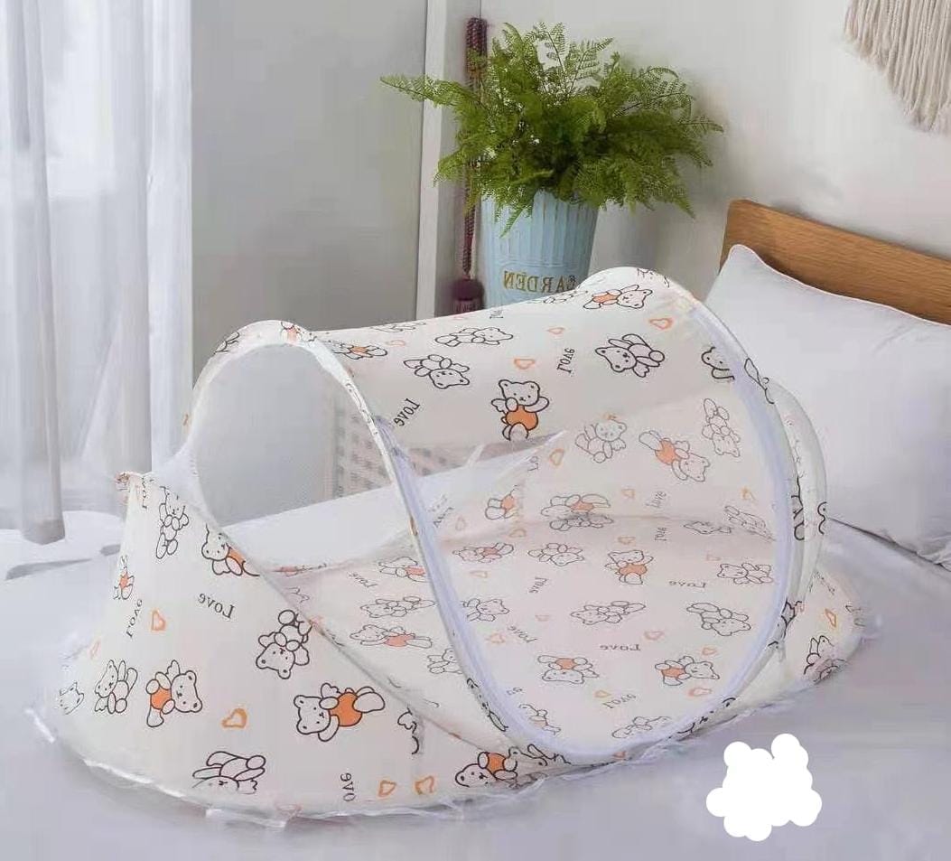 Baby crib netting, folding baby mosquito nets, mattress cover, pillow, travel bed supplies for 0-3 year old babies