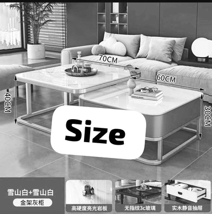 Contemporary Extendable Iron Coffee Table for Home Bedroom School Hospital Living Room Hotel for Use Center Table