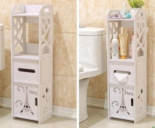 Versatile Universal Narrow Bathroom Cabinet Slim Hollow Universal Versatile Narrow Bathroom Furniture Bathroom Storage Shelf for Home