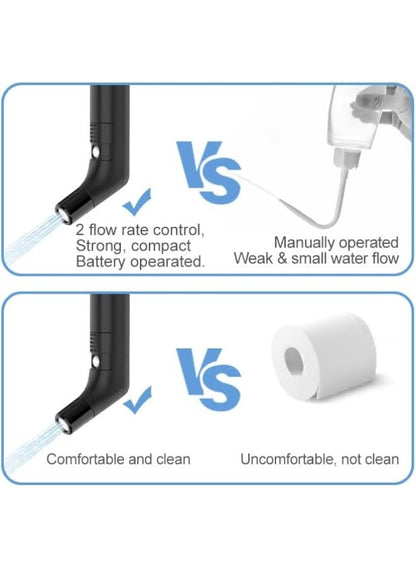Portable Travel Bidet Shattaf with 2.3L Water Tank – Handheld Muslim Toilet Bidet Sprayer, 2-Speed Flow Control, 1.2M Long Hose, IPX6 Waterproof