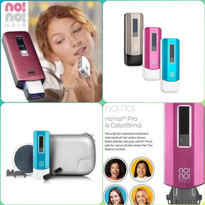 Pro Hair Removal Device Basic Kit - System With Buffer and Tip Attachments for Women & Men - Flawless Remover for Face & Body (Pink)