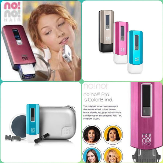 Pro Hair Removal Device Basic Kit - System With Buffer and Tip Attachments for Women & Men - Flawless Remover for Face & Body (Pink)
