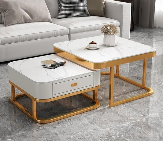 Contemporary Extendable Iron Coffee Table for Home Bedroom School Hospital Living Room Hotel for Use Center Table