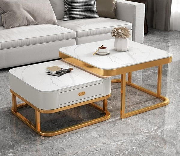 Contemporary Extendable Iron Coffee Table