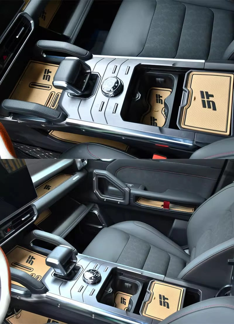 for Dodge Durango Accessories 2021 2022 2023 2024 2025 2026 (7 Seats Version) Center Console Liner Mat Cup Holder Insert Coasters Pads Door Slot Liners Non-Slip Anti Dust Interior 23pcs Set