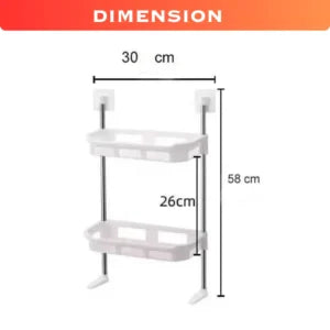 2 Tier Toilet Tank Top Caddy, Wall Mounted 
Organizer, Bathroom Oragnizer