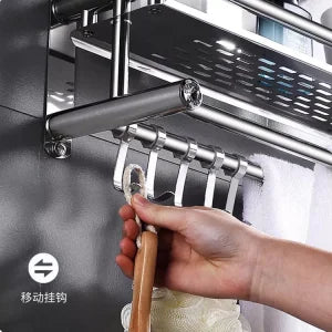 Wall Mount 2 Layer Bathroom Rack