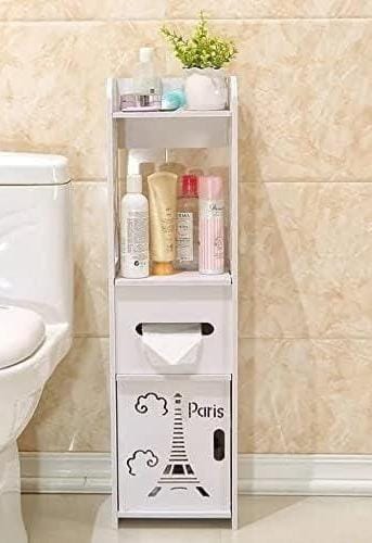 Versatile Universal Narrow Bathroom Cabinet Slim Hollow Universal Versatile Narrow Bathroom Furniture Bathroom Storage Shelf for Home