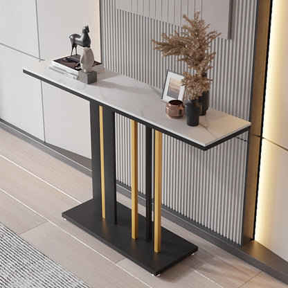 Sofa Table Narrow with Metal Legs, Console Table Modern, Entryway Table Long Foyer Sofa Behind Couch Table for Entrance, Living Room Easy to Assemble