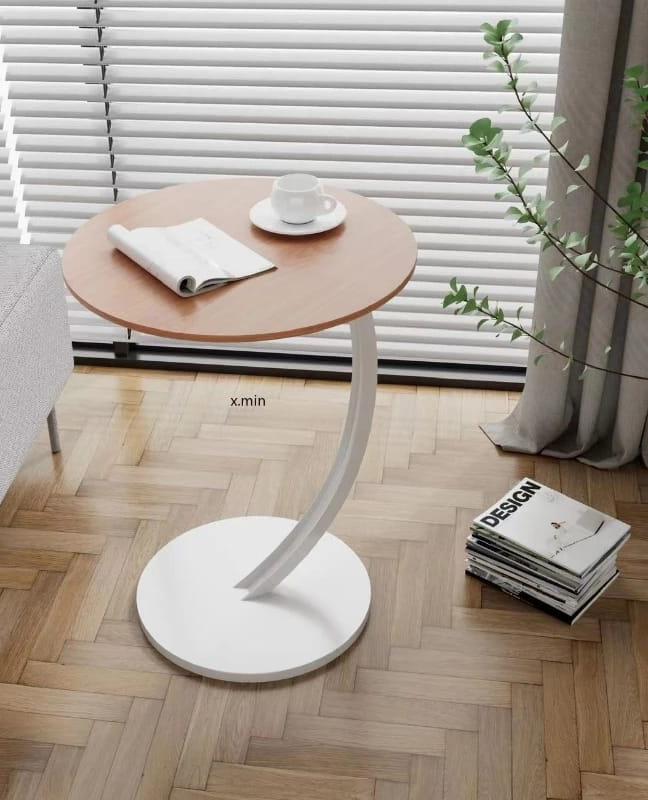 suparr Light Luxury Side Table, C Shaped End Table for Couch, Sofa and Bed, Small Desktop C Table for Living Room, Bedroom