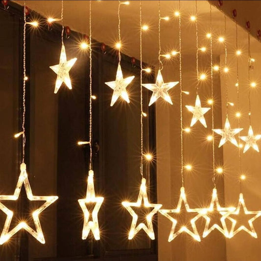 Star Lamp LED Lamp String Ins Christmas Lights Decoration Holiday Lights Curtain Lamp Wedding Neon Lantern 220v fairy light