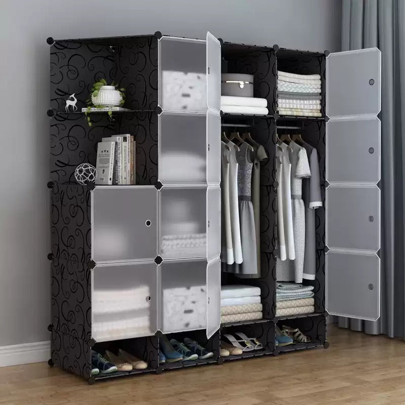 SUPAAR Portable 16 Storage Organizer with Shoe Rack