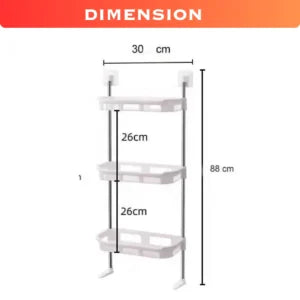 3 TIER TOILET TANK TOP CADDY, WALL MOUNTED ORGANIZER, BATHROOM ORGANIZER