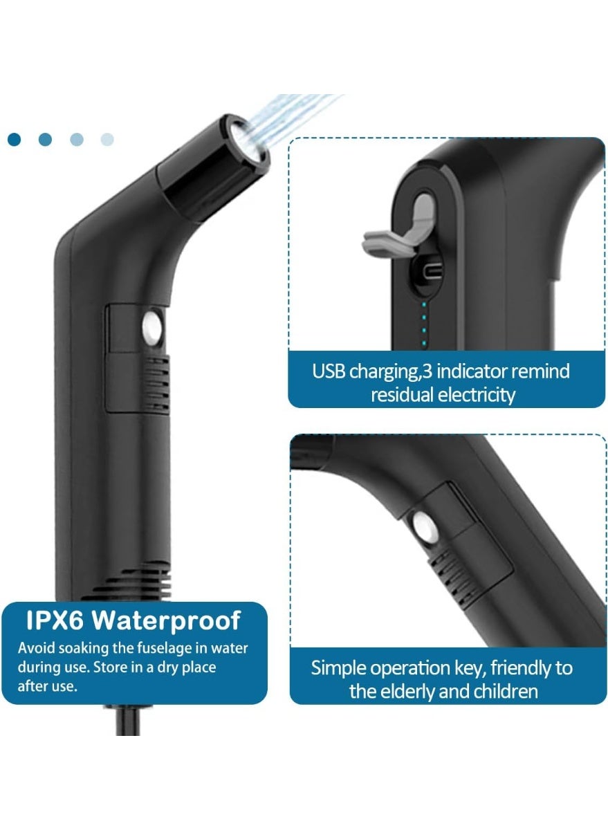 Portable Travel Bidet Shattaf with 2.3L Water Tank – Handheld Muslim Toilet Bidet Sprayer, 2-Speed Flow Control, 1.2M Long Hose, IPX6 Waterproof