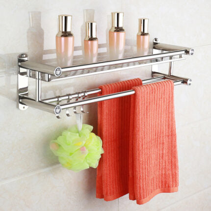 Wall Mount 2 Layer Bathroom Rack