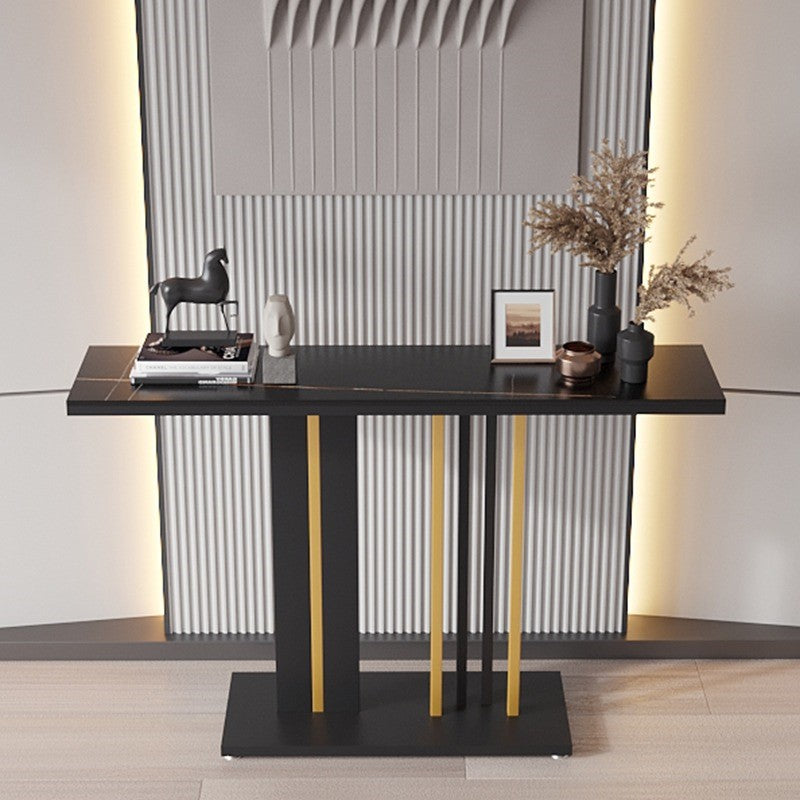 Sofa Table Narrow with Metal Legs, Console Table Modern, Entryway Table Long Foyer Sofa Behind Couch Table for Entrance, Living Room Easy to Assemble