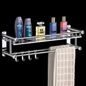 Wall Mount 2 Layer Bathroom Rack