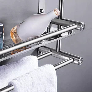 Wall Mount 2 Layer Bathroom Rack