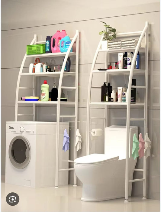 3 Layer Over The Toilet Storage Rack Metal Bathroom Shelf Space Saving Organizer for Laundry Room Wash Basin Floor Stand