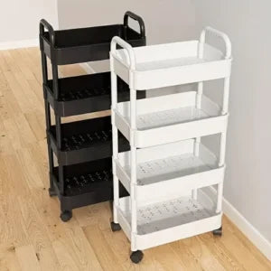 4-TIER UTILITY CART WITH HANDLE FOR HOME