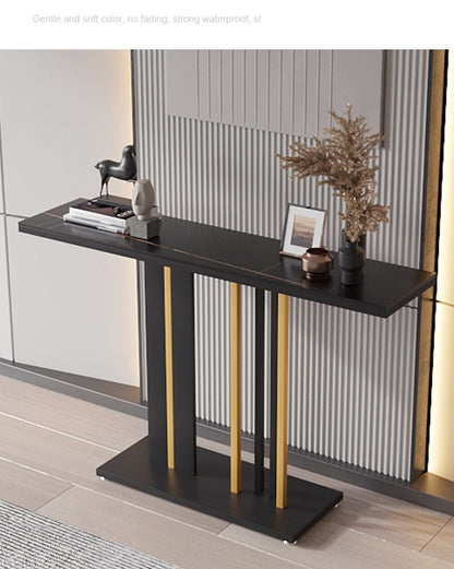 Sofa Table Narrow with Metal Legs, Console Table Modern, Entryway Table Long Foyer Sofa Behind Couch Table for Entrance, Living Room Easy to Assemble