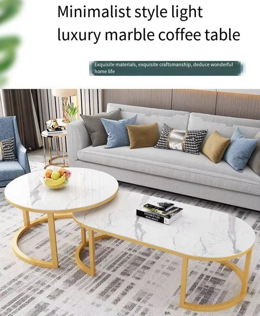 Remarkable Design Home Center Table, Nordic Oval Low Table with Wooden Top for Apartment Living Room Sofa and Coffee Table, Smooth Table Top-White