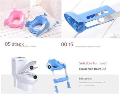 Kids Folding Toilet Seat With Ladder